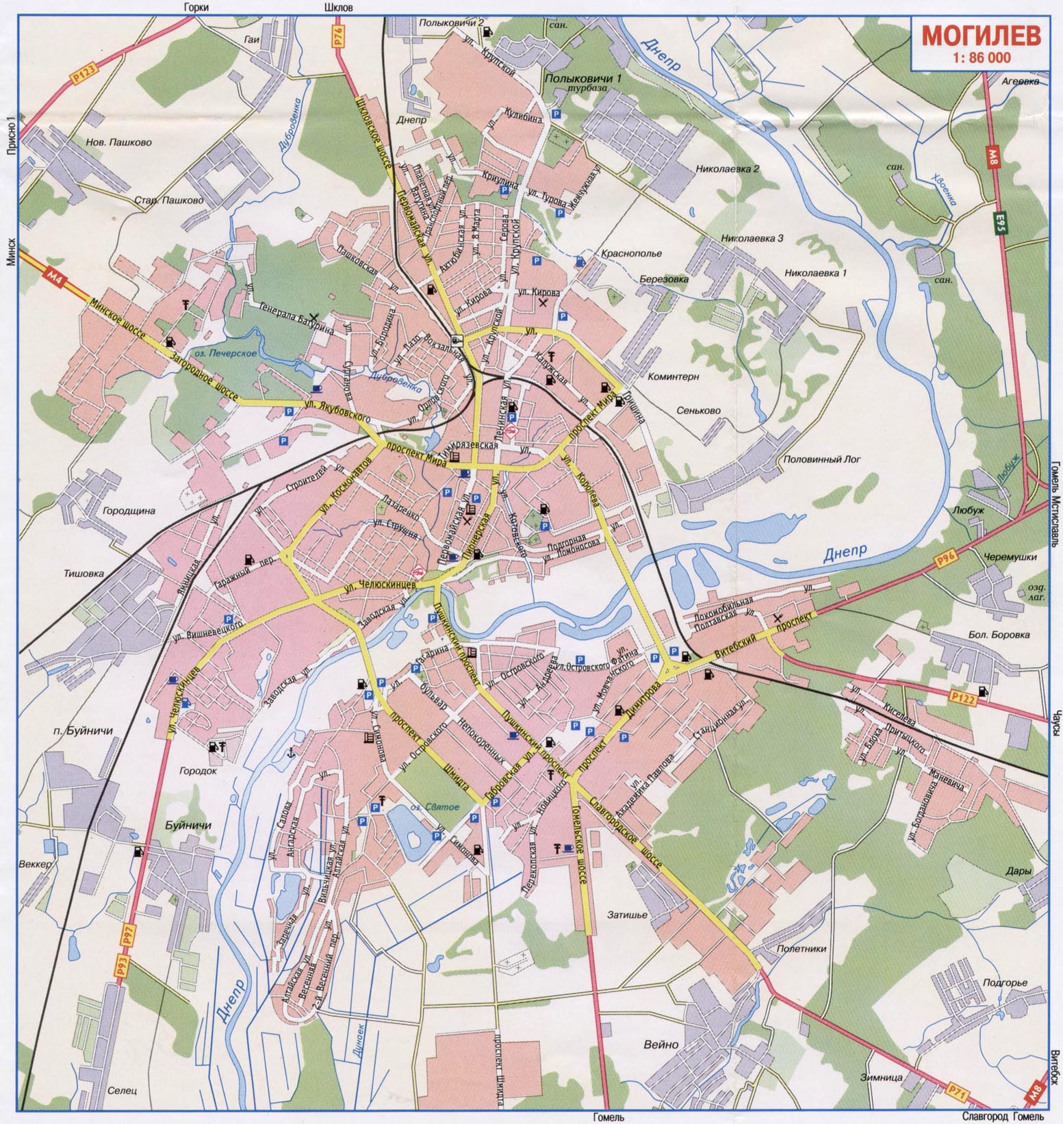 Карта Могилева Фото