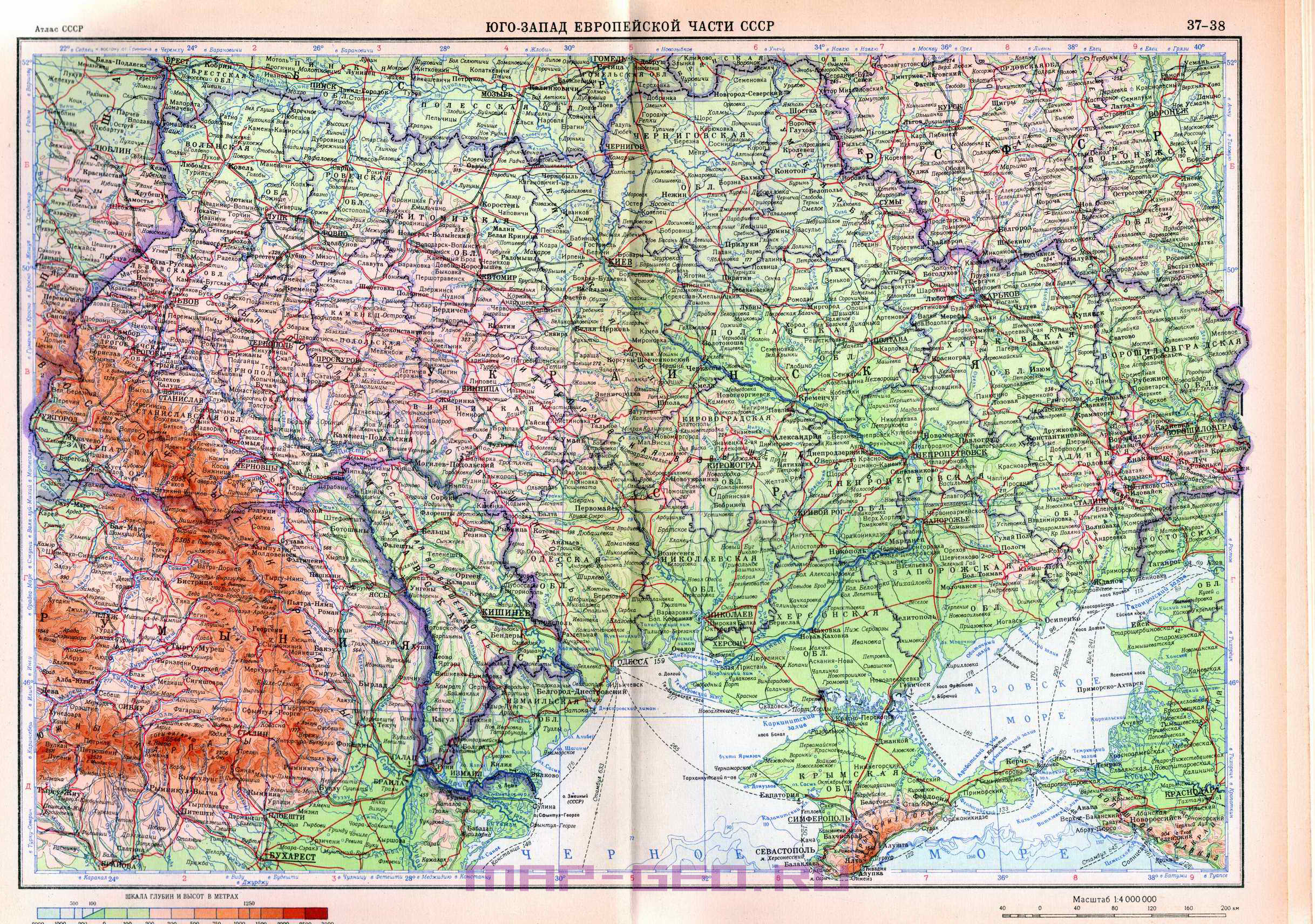 Карта Белоруссии Подробная