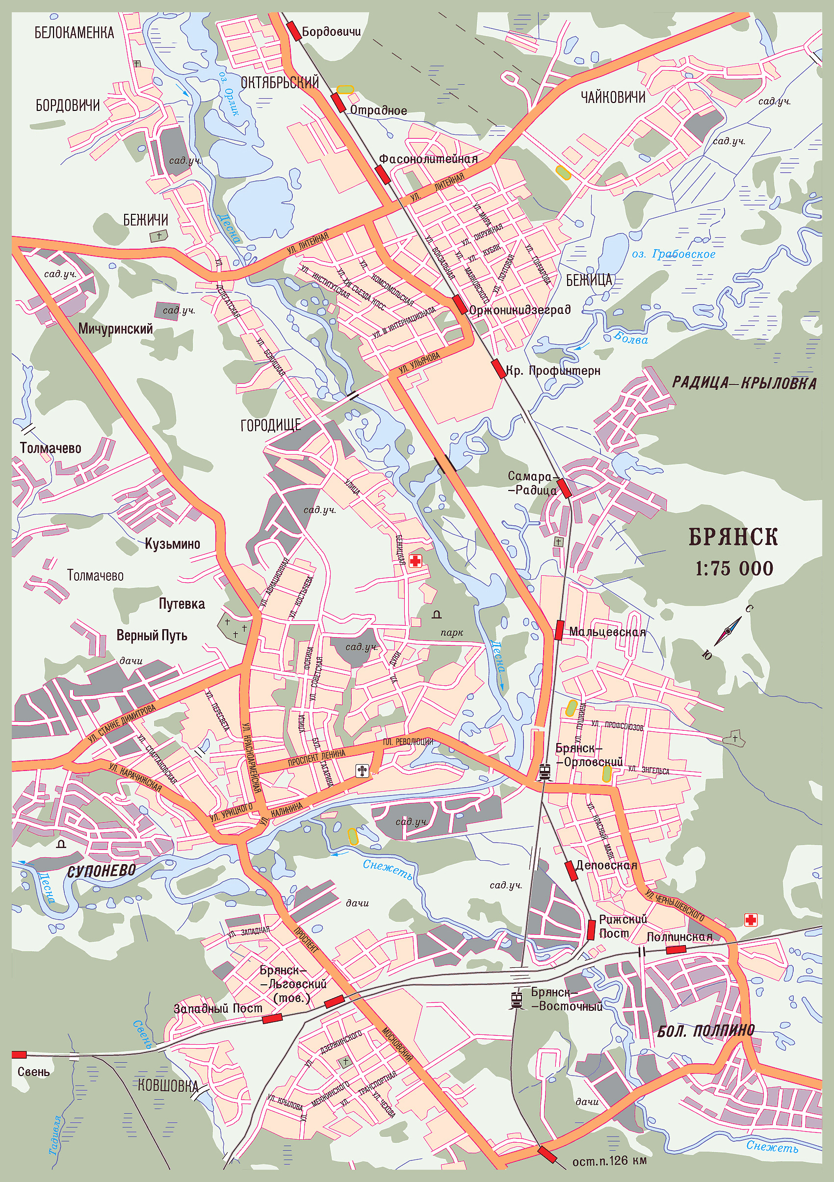 Карта Города Новозыбкова
