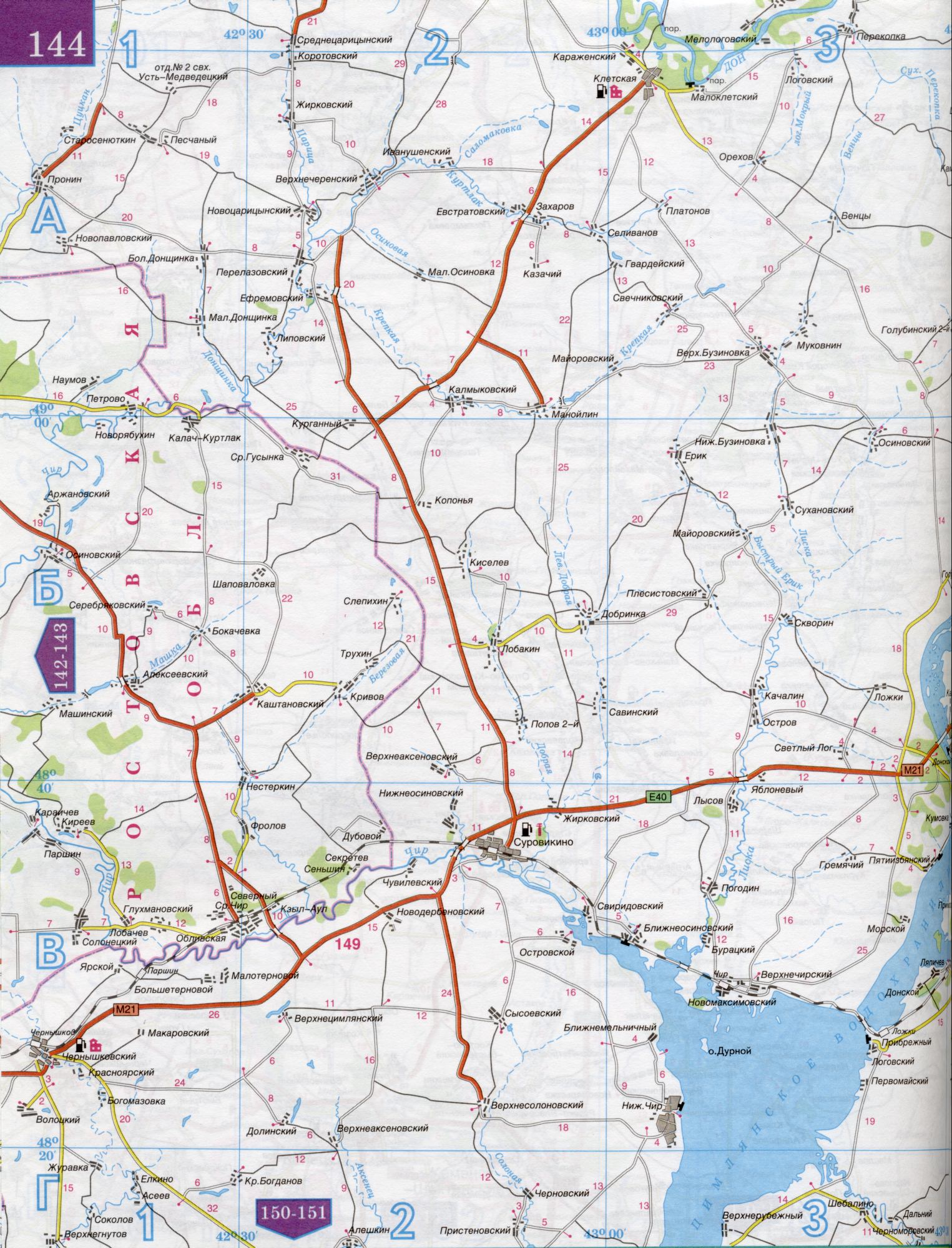 Карта Волгоградской области. Подробная карта автомобильных дорог Волгоградскаяобласть