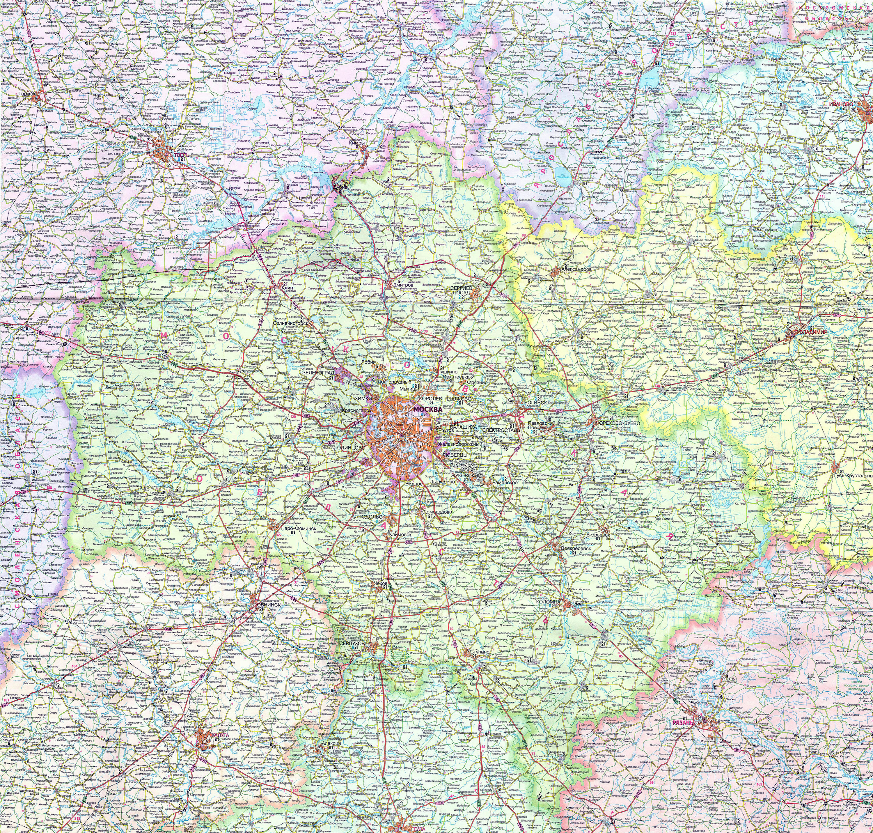 Подробная Карта Москвы На Фото