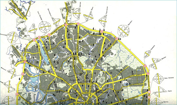 Атлас. Москва и московская кольцевая автомобильная дорога (МКАД). Новый атлас автомобильных дорог России. (Север)