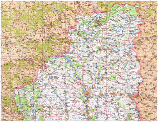 Тернопольская область. Топографические карты Тернопольской области. Все населенные пункты. Карты масштаба 1:200000. (Север)