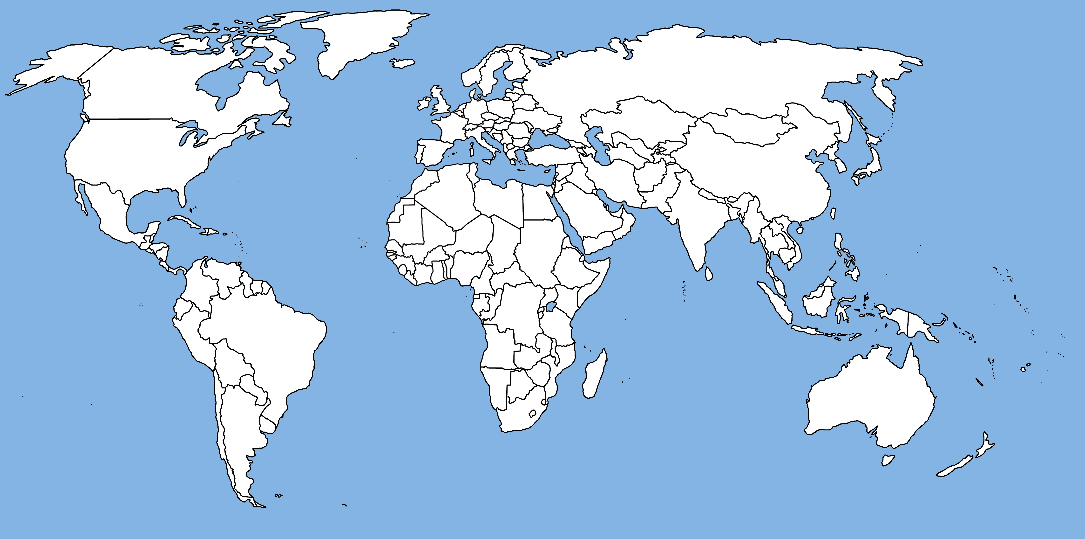 Карта мира без всего